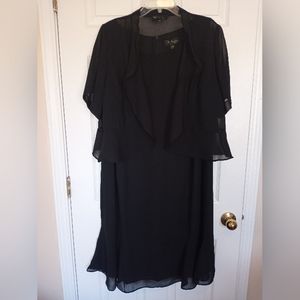 DN Design Black Skeeveless Dress with Jacket Size 18W
